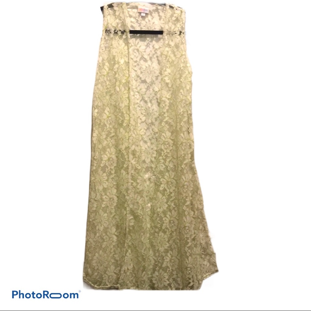LuLaRoe Joy Long Lace Vest size XS